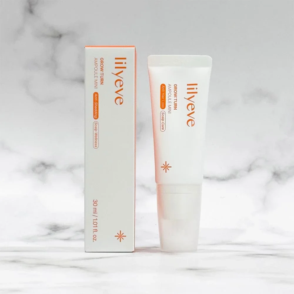 Lilyeve Grow:Turn Ampoule Mini 30ml ao lado da caixa
