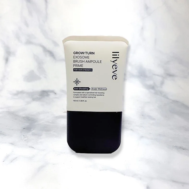 Lilyeve Grow:Turn Exosome Brush Ampoule Prime 100ml, frasco branco com base preta